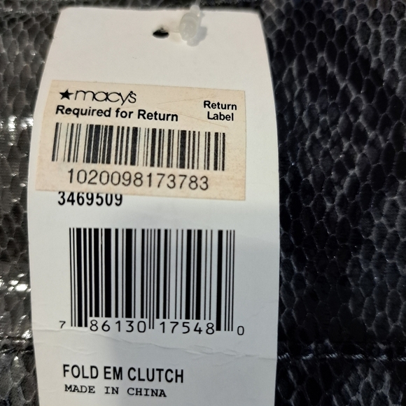 Nine West Snake Print Envelope Purse Hand Bag Fold Em Clutch - Picture 10 of 12